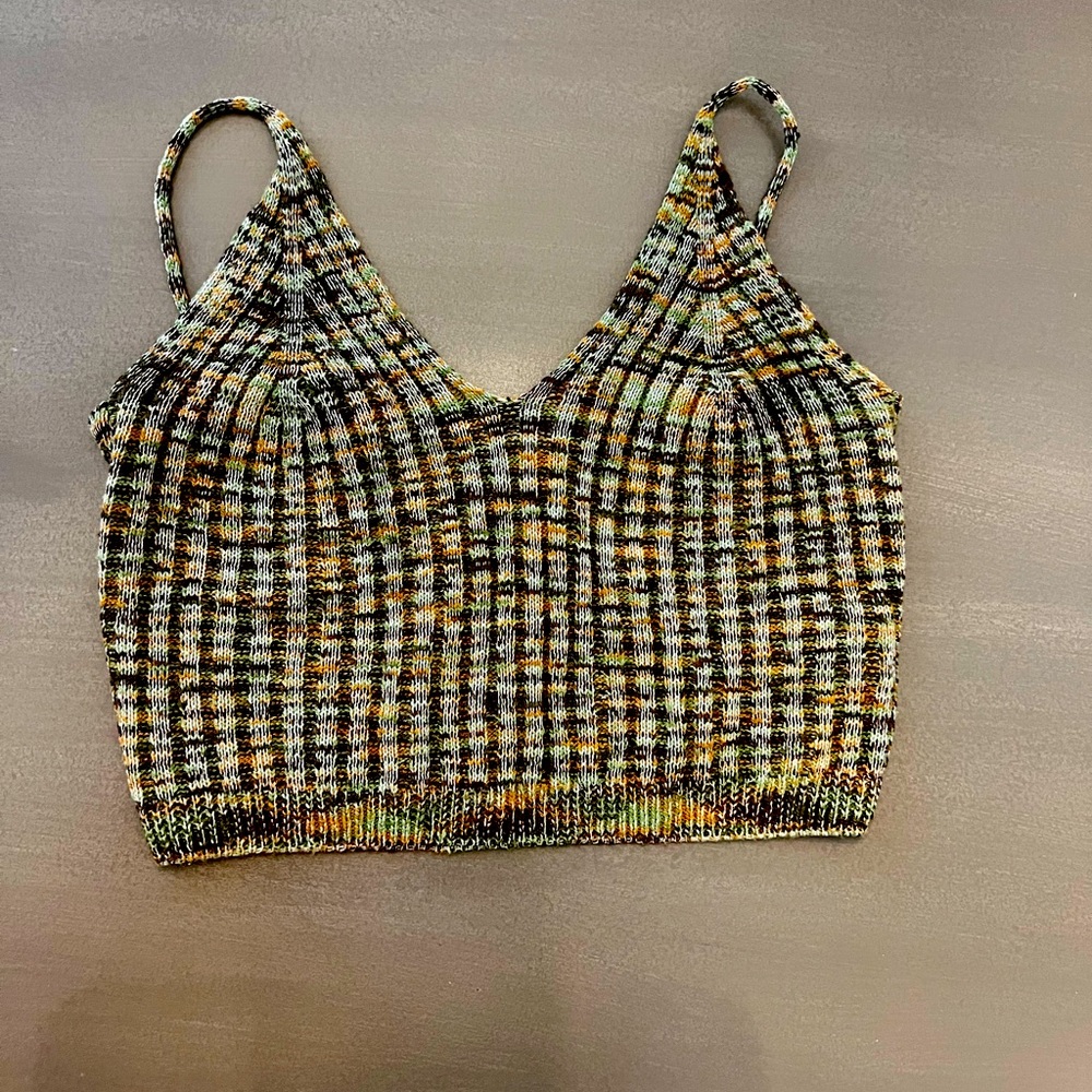 SHEIN multi colored sweater crop top